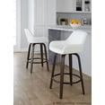 thumbnail image 2 of LumiSource Brown Daniella 26" Fixed-Height Counter Stool - Set of 2, 2 of 6