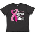 thumbnail image 3 of Inktastic Breast Cancer Awareness I Support My Mom with Pink Ribbon Youth T-Shirt, 3 of 5