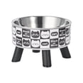 thumbnail image 2 of Cuenco para gatos jinwen recipiente para refrigerios negro Acero inoxidable, 2 of 8