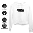 thumbnail image 4 of Popfunk Wheel of Fortune Vertical Logo Women's Cropped Hoodie Pullover Sweatshirt, White, Small, 4 of 5