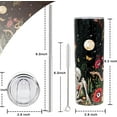 thumbnail image 6 of 20oz Mushroom Skull Skeleton Floral Ghost Tumbler Stainless Steel Halloween Cup Moon Flower Plant Vacuum Insulated Travel Coffee Mug with Splash-Proof Lid Metal Straw, 6 of 6