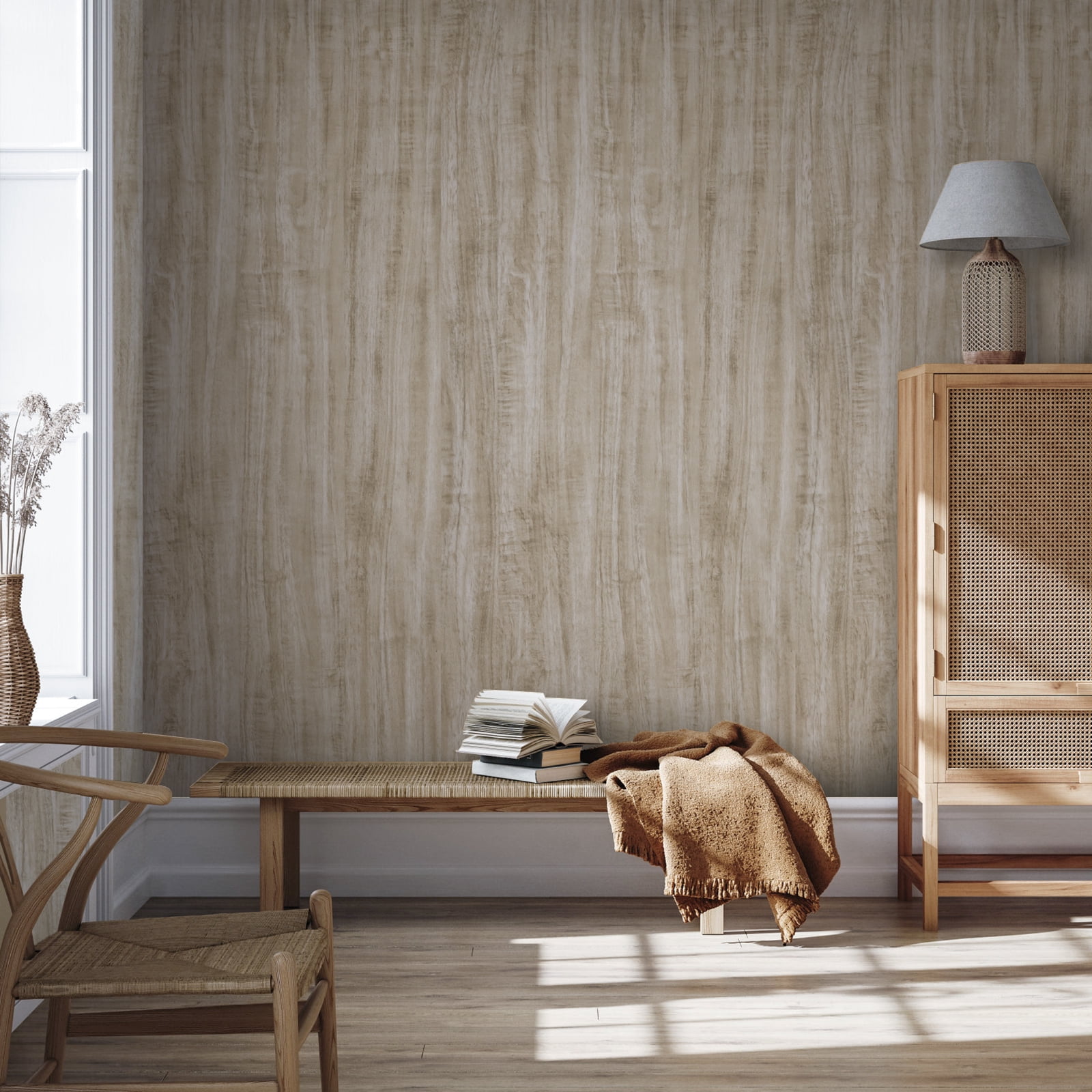 Abyssaly Wood Peel and Stick Wallpaper Self-adhesive Removable Contact Paper 15.7" x 118" Decorative Vinyl Wood Wall Paper for Bedroom Countertop Closet