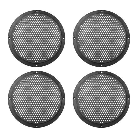 4pcs 6.5" Audio Speaker Cover Mesh Subwoofer Horn Guard Decorative Circle Grille Protector Black for Car