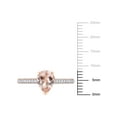 thumbnail image 2 of Everly Women's Morganite and Diamond 10K Rose Gold Engagement Ring, 2 of 7