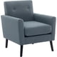thumbnail image 3 of Yeshouse Sillón tapizado moderno de mediados de siglo con patas de madera y cojín grueso. Sillón de lectura compacto con respaldo alto para sala de estar, dormitorio y oficina, 3 of 8
