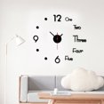 thumbnail image 5 of Pegatinas de reloj de pared Sin marco Espejo 3D moderno Pegatinas de pared removibles Relojes silenciosos Reloj grande Decoración para sala de estar Dormitorio Decoración del hogar 1 pieza negro Sailing Electrónica, 5 of 5
