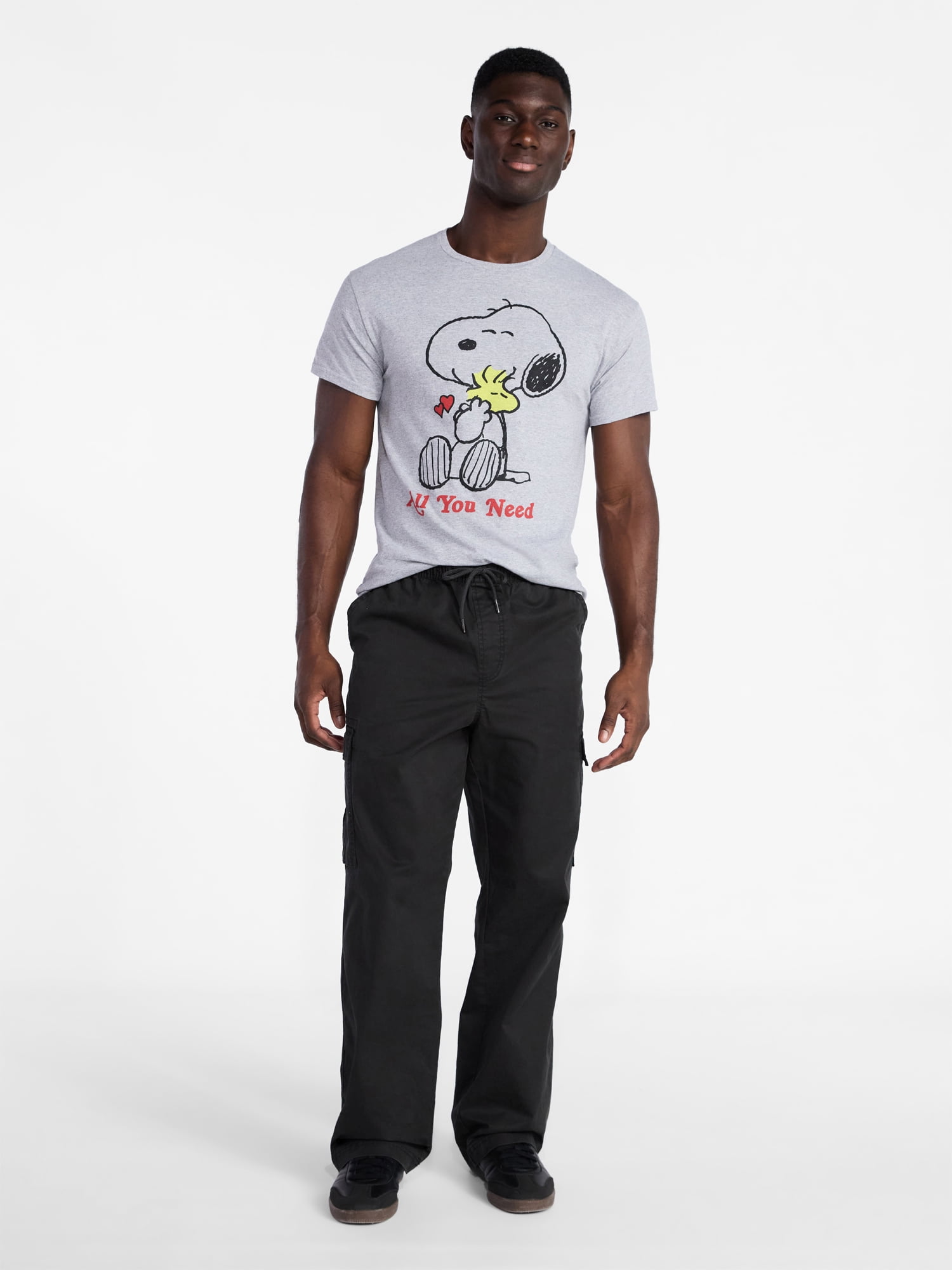 Snoopy Men's and Big Men's All You Need Valentine's Day Graphic Tee, Sizes S-3XL