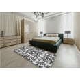thumbnail image 4 of Ahgly Company Indoor Square Patterned Black Cow Black Area Rugs, 4' Square, 4 of 6