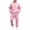 8# Pink, variant on Mens Hoodie Sweatpants Set Tracksuit Casual 2 Piece Outfits Yellow S