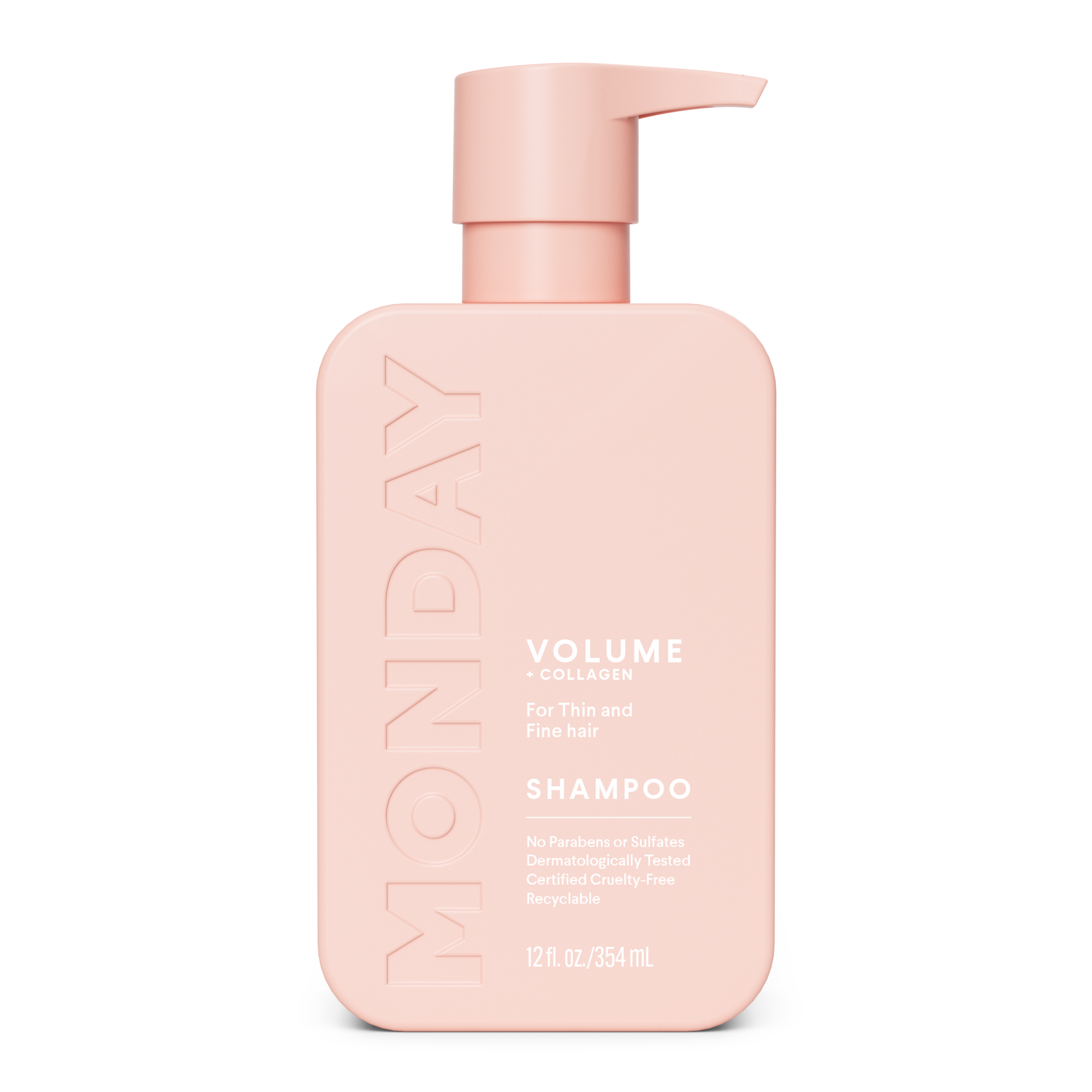 MONDAY Haircare VOLUME Shampoo with Hydrolyzed Collagen & Macadamia Oil for Thin, Fine & Flat Hair 354 ml
