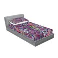 thumbnail image 2 of Ambesonne Floral Fitted Sheet & Pillow Sham Set, Tropical Jungle Bouquet, Twin, Multicolor, 2 of 2