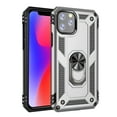 thumbnail image 2 of Dteck Case For Apple iPhone 12 (6.1 inches),iPhone 12 Pro 5G 6.1" Shockproof Rubber Armor Case Hybrid Rugged Hard PC Back Phone Ring Kickstand Cover without Screen Protector,Silver, 2 of 2