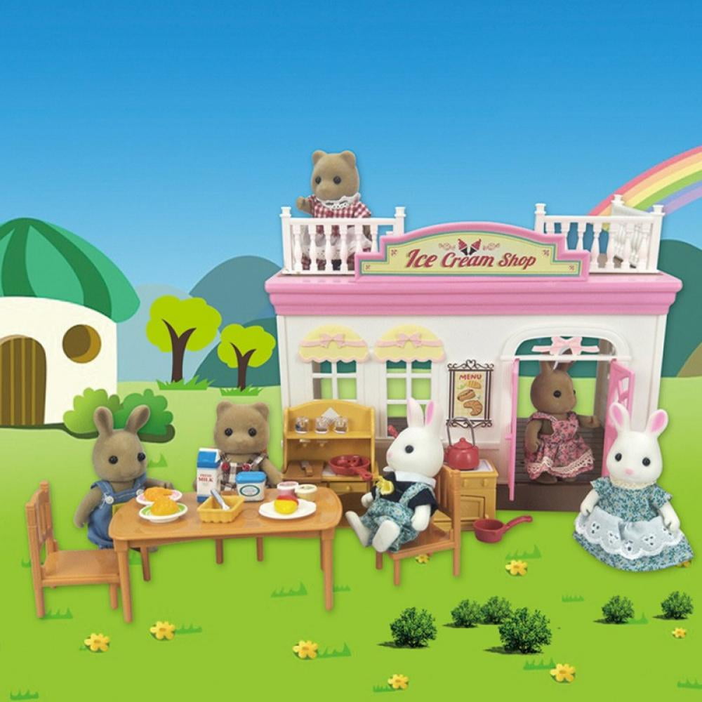 5PCS Forest Family Villa Furniture Set Toy Bedroom Set Animal House