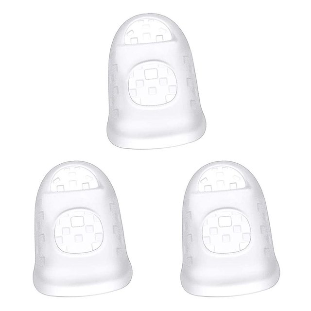 Tholdsy Silicona para guitarra yemas de los dedos protectores de dedos protector resistente al desgaste ukelele Fingerstall instrumentos Type1 NO1