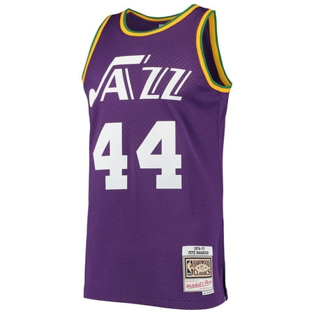 ness mitchell pete maravich jazz jersey hardwood swingman orleans classics purple