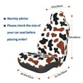 thumbnail image 3 of Daiia Brown Black Cow Printed Car Seat Cover - Waterproof & Sweatproof - Universal Fit, Machine Washable, Non-Slip - Seat Protector for Car, Truck, SUV, Van (1 Pack), 3 of 5