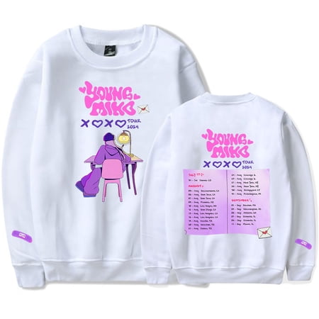 Young Miko XOXO Tour Long Sleeve Crewneck Sweatshirt Winter For Men/Women Unisex Streetwear Trendy Sweatshirt
