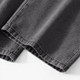 thumbnail image 5 of High Waisted Jeans For Men Drawstring Elastic Waist Pockets Cowboy Pants Fashion Solid Straight Jeans Trousers, 5 of 8