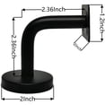 thumbnail image 2 of 6 Pcs Stainless Steel Stair Handrail Bracket, Heavy Duty Stair Rail Support, Railing Brackets for Flat Rails,60mm x 60mm, 2 of 6