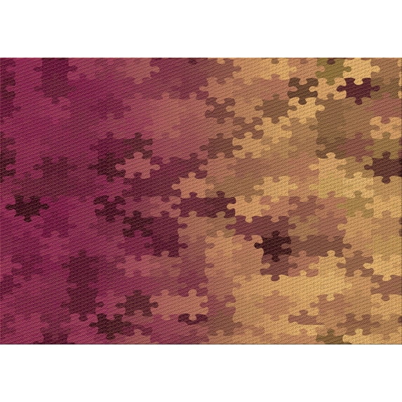 Ahgly Company Machine Washable Indoor Rectangle Transitional Orange Area Rugs, 2' x 3'