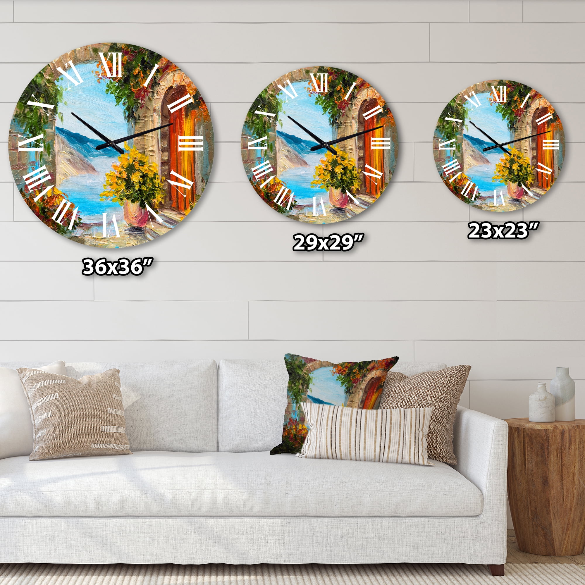 Designart 1 in Coastal Wall Clock