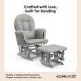 thumbnail image 5 of Storkcraft Hoop Infant Nursery Glider and Ottoman, Pebble Gray with Light Gray, 5 of 17