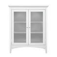 thumbnail image 5 of Teamson Home Freestanding Two-Door Floor Accent Cabinet with Tempered Glass Panels, White, 5 of 11