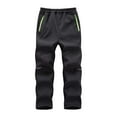 thumbnail image 5 of Gelikeya Kids Snow Pants Girls Boys Waterproof Ski Pants Youth Winter Warm Lined Hiking Trousers Softshell Snowpants, Black & 10-11 Years, 5 of 6