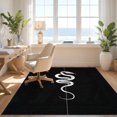 thumbnail image 3 of Design&I 8'x10' Washable Area Rug Snake Animal Print Minimalist Serpent With Clean Modern Accents for Dining Room, Large Office, Lounge, Snag-Free, 3 of 7