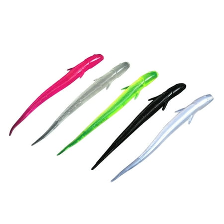 LIVEST 10Pcs 10cm/3g Fishing Lure Pointed Tail Streamlined Bright Color Reusable Multicolor Fish Attraction Universal Luminous Loach Worm Artificial Soft Bait Fishing Gear