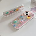 thumbnail image 4 of Compatible with iPhone 13 Invisible Stand Case Kickstand 3D Tulip Flower Fruit Bear Rabbit Strawberry Rainbow Cute Fashion Pink Clear Shockproof Protective Cover for Women Girls, 4 of 7