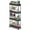 Black, variant on The Latest Model In 2025 Slim Rolling Storage Cart 4 Tier Bathroom Organizer Mobile Shelving Unit Utility Cart Tower Rack For Kitchen Laundry Narrow Places, White