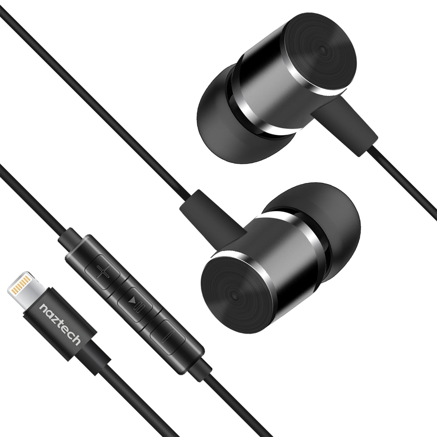 Platinum MFI Lightning Earphones (Black)