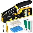 thumbnail image 1 of Kit de herramientas de crimpado Brileine RJ45 Pass Through para Cat6 con comprobador, 1 of 6