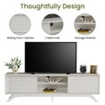 thumbnail image 3 of Aukfa Modern TV Stand for TVs up to 70" - TV Cabinet with 2 Sliding Door for living Room - White, 3 of 8