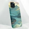 thumbnail image 3 of ONETECH Hi Space Case Compatible with iPhone 14 6.1 inch Nature Landscape Painting Mountain Design Clear Case for iPhone 14, Soft  Stylish Slim Raised Lips Anti-Scratch Shockproof Protective Case, 3 of 5