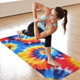 thumbnail image 6 of Colorful Tie Dye Spiral Pattern Hot Yoga Mat Towel Non Slip for Hot Yoga - Quick-Drying Yoga Mat Cover with 4 Corner Pockets with Travel Bag - Hot Yoga Towel Non Slip 74"x26", 6 of 6
