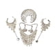 thumbnail image 5 of Conjunto de 4 joyas de boda con diseño de danza del vientre gitana, horquilla, collar y pendientes. Pendientes de clip, 5 of 8