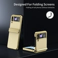 thumbnail image 2 of Allytechgroup Screen Protector Case for Samsung Galaxy Z Flip 3, Matte Slim Hinge Protection Anti-Scratch Full Body Shockproof Bumper Rugged Phone Case Cover for Galaxy Z Flip 3, Gold, 2 of 9