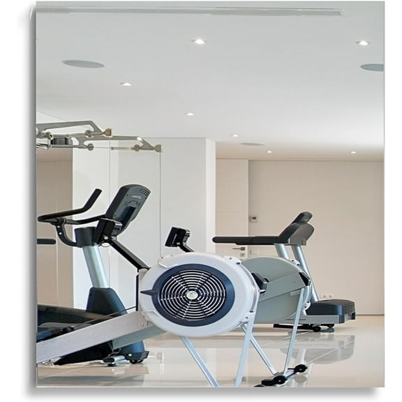 Dulles Glass Gym Mirror, 36" x 72", Low Iron, Rectangle, 1/4" Thick, MiraSafe Safety Glass, 1 Pack