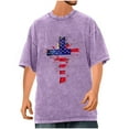 thumbnail image 2 of JOANKDMI July 4th Shirts for Men Cotton American Flag Independence Day Short Sleeve Crew Neck Relaxed Fit Tops Patriotic Festival Trendy Fashion T Shirts, 2 of 7