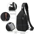 thumbnail image 5 of Tinyat Crossbody Bag for Men Black Sling Bag Anti Theft Waterproof Shoulder Backpack for Outdoor Hiking, 5 of 9