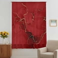 thumbnail image 3 of Red Marble Texture Sheer Curtains 72 Inches Long, Vintage Minimalism Abstract Ombre Art Light Filering Curtains, Breathable Simi Curtain Privacy Drapes for Living Room Bedroom Window Treatment, 3 of 9