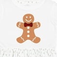 thumbnail image 4 of Inktastic Cute Gingerbread Man with Red Plaid Bowtie Girls Toddler Dress, 4 of 5