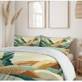 thumbnail image 5 of Ambesonne Lake Duvet Cover Set, Pastel Rising Mountains Art, Queen, Seafoam Peach and Amber, 5 of 6