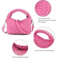 thumbnail image 4 of LHSHID Women Woven Tote Small Crossbody Bag, Weave Quilted Purse Square Shoulder Bag Woven Handbag with Detachable Strap, 4 of 7