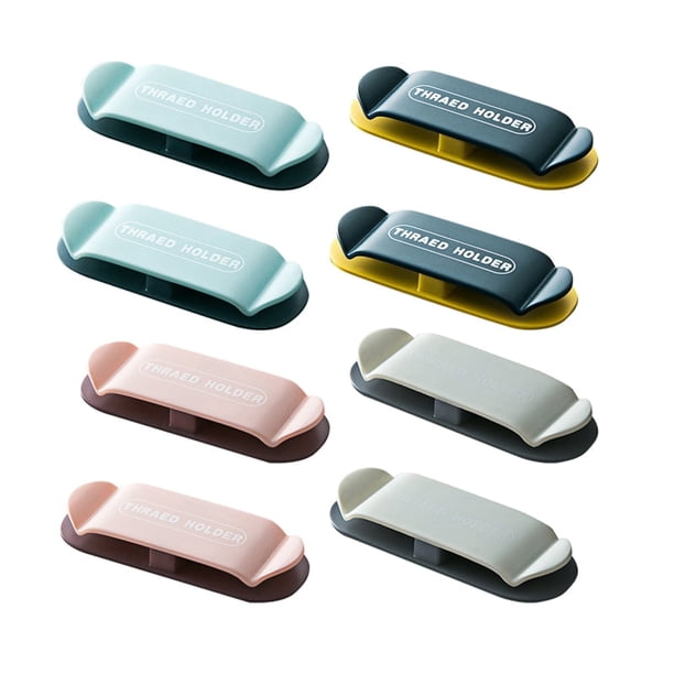 piezas de soporte de cable, organizador de gestión de protectores de cables, clips de retención de cables de silicona para escritorio, enrollador de cable de alimentación