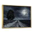 thumbnail image 3 of Designart 'A Full Moon Over Paved Road' Nautical & Coastal Framed Canvas Wall Art Print, 3 of 5