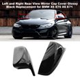 thumbnail image 2 of Abody Left and Right Rear View Mirror Cover Glossy Black Replacement for X5 E70 X6 E71, 2 of 7