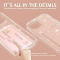 thumbnail image 6 of Petocase for iPhone 13 Wallet Case,Card Holder Slot Ultra Bling Slim Thin Clear Flexible TPU Gel Rubber Soft Skin Silicone Protective Phone Cover,Clear, 6 of 7